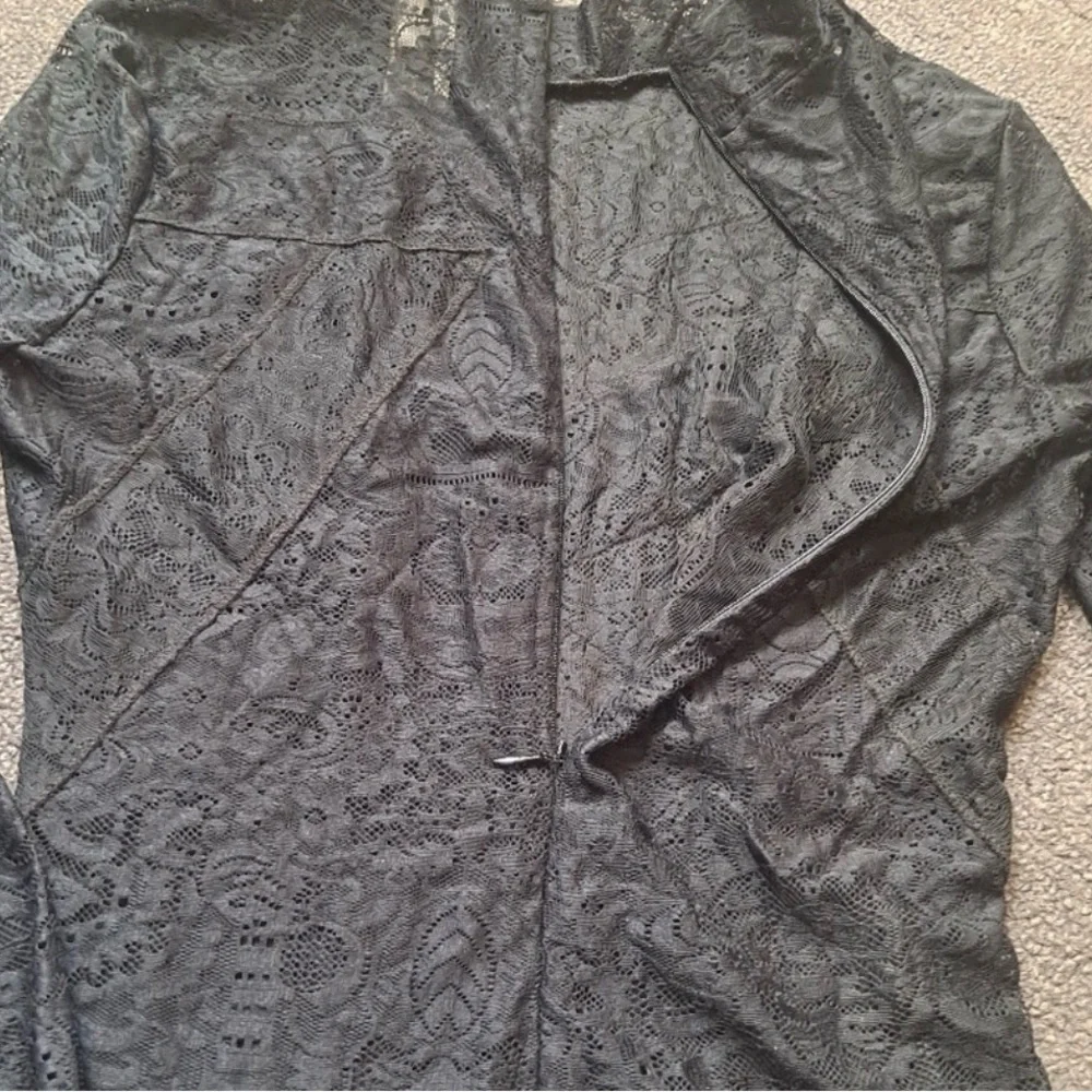 BCBG Maxazria Black Lace Long Sleeve bodysuit